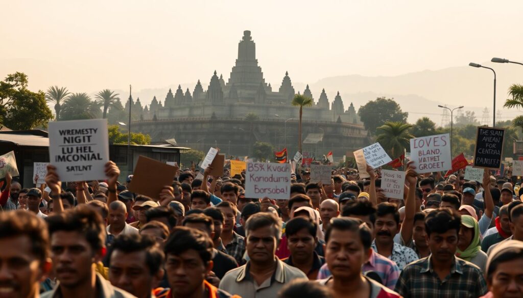 Protes Warga Desa Borobudur