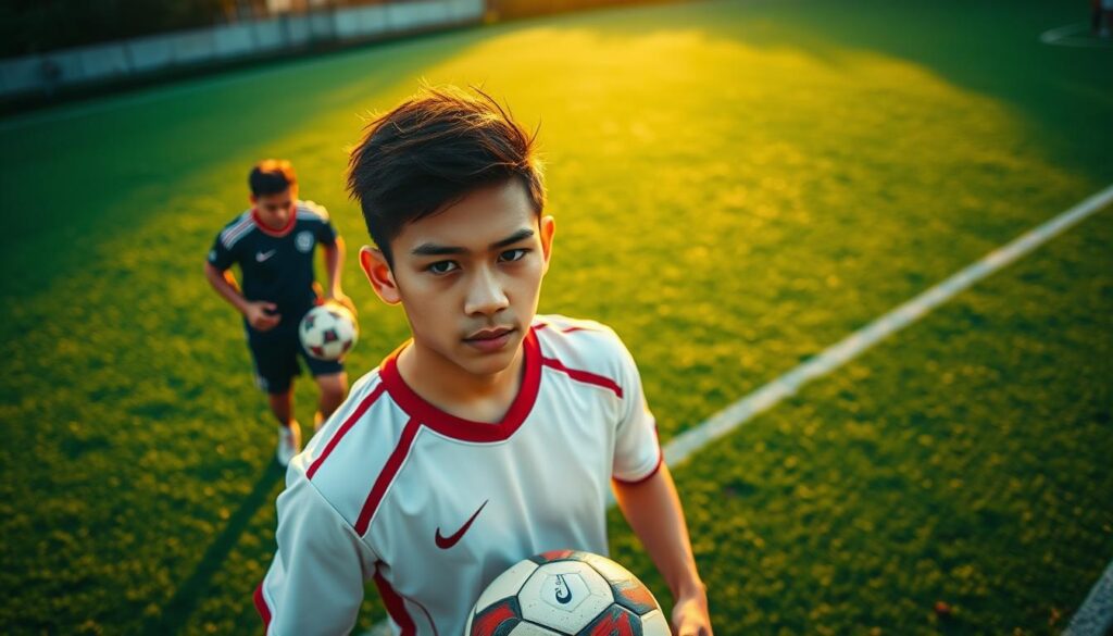 Rizky Ridho latihan sepak bola